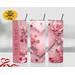 Tammi Oribello Designs - Custom pink hearts and roses Valentine's Day tumbler. Makes a great gift for wife, girlfriend, mom, or Galentine's